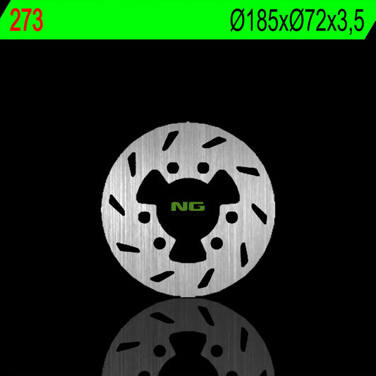 Brake disc (rotor) front BETA ALP 250 97-99, ST 250 97-99, ST 50 99-00 (185X72X3,5MM) (6X10,1MM), NG Brakes
