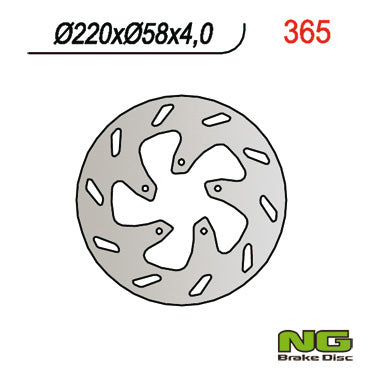 Brake disc (rotor) front BETA / GILERA / PIAGGIO (220X58X4), NG Brakes