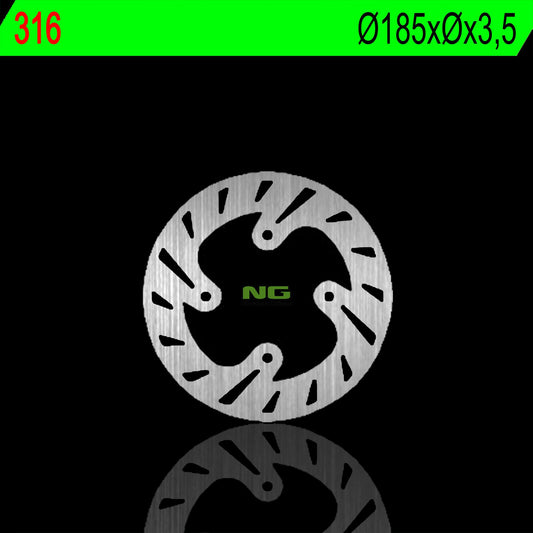 Brake disc (rotor) front BETA REV REV3 125/200/250 99-02 (185X3,5MM) (4X10,5MM), NG Brakes