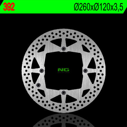Brake disc (rotor) front BETA RR '05-'11 , HUSQVARNA TE/TC/WR/CR (260X120X3,5) (4X6,5MM), NG Brakes