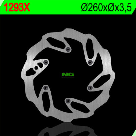Brake disc (rotor) front BETA RR ENDURO 250/300 '12-'23, XTRAINER 250 '17-'22 4T 390/400/430/450/480/498 (260X-X3,5) WAVE 6 Holes, NG Brakes