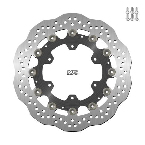 Brake disc (rotor) front BMW K1100LT/RS '89-00, R1100GS/R '93-94, R1100R/RT/RS '92-01 (305x118x5MM) (6X9,0MM) WAVE Floating (Aluminium center), NG Brakes