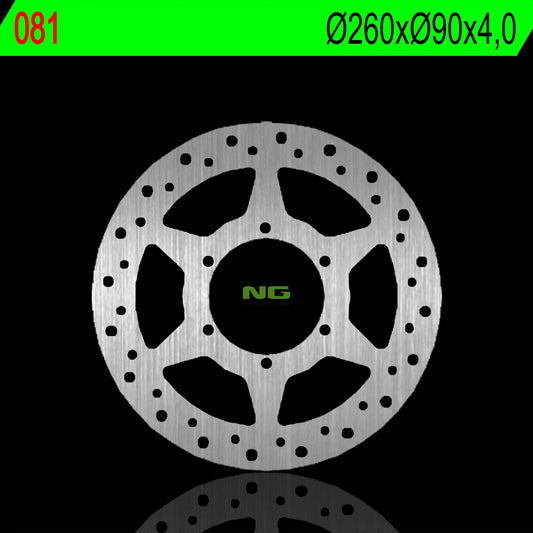 Brake disc (rotor) front DERBI GPR 50 97-03, SENDA 50 X-TREME 16-18 (260X90X4,0MM) (6X6,5MM), NG Brakes