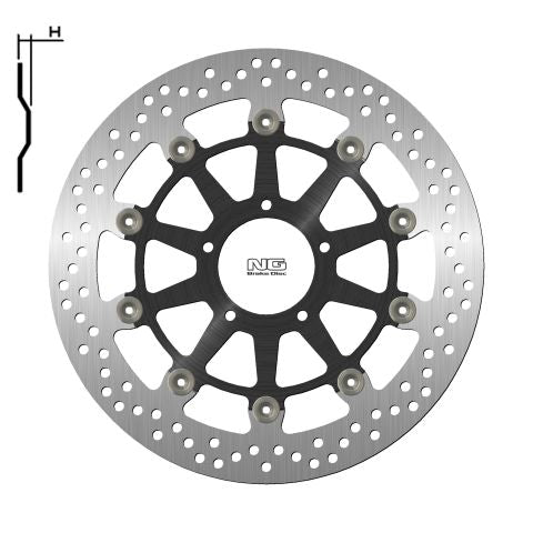 Brake disc (rotor) front DUCATI 848 '08-13, PANIGALE 959 '18-19, S4R 996 '07-09 (320X72X5MM) (5X8,5MM) Floating (Aluminium center), NG Brakes