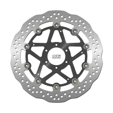 Brake disc (rotor) front DUCATI MONSTER 696 '08-14, ST3/ST4 '03-07 (320X64X5MM) (6X8,5MM) WAVE Floating (Aluminium center), NG Brakes
