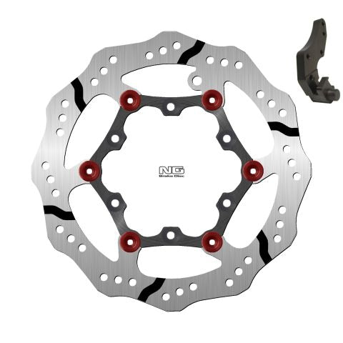Brake disc (rotor) front GAS GAS EC 125/200/250/300 '99-15 (270X108X3MM) (6X6,5MM) WAVE Floating with adapter, NG Brakes
