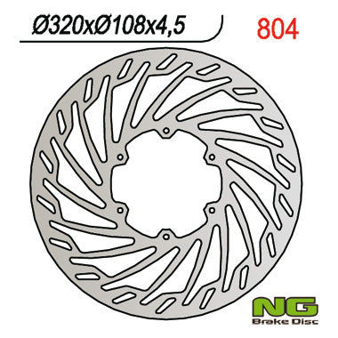 Brake disc (rotor) front GAS GAS SM 125 (01-07), 250/450 (01-05), 450/515 (08) (320X108X4,5) TURBINE, NG Brakes