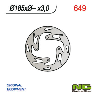 Brake disc (rotor) front GAS GAS TXT 50 (04-09), 80 (04-08), 125/250 (03) (185X-X3), NG Brakes