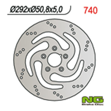 Brake disc (rotor) front HARLEY-DAVIDSON (292X50X5) 883/1200/1340/1450 DO '99, NG Brakes