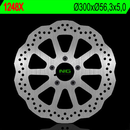 Brake disc (rotor) front HARLEY DAVIDSON 883/1200/1450/1584/1690/1800 (300X56,3X5) (5X8,5MM) WAVE, NG Brakes
