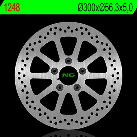 Brake disc (rotor) front HARLEY DAVIDSON 883/1200/1450/1584/1690/1800 (300X56,3X5) (5X8,5MM), NG Brakes