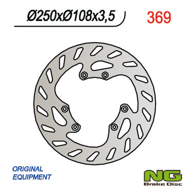 Brake disc (rotor) front HM 50 CRE BAJA/SIX '01-'06 (dia. 250MM) (250x108x3,5), NG Brakes