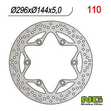 Brake disc (rotor) front HONDA CB 500, CBF 500/600, VFR 750, VT 750 C, CBR 1000 (296x144x5), NG Brakes