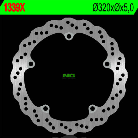 Brake disc (rotor) front HONDA CB 650F '14-'15, CTX 700 '13-'17 (320X5) (5X10MM) WAVE, NG Brakes