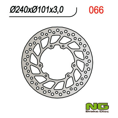 Brake disc (rotor) front HONDA CR 125/250, CRF 250/450 '02-'14 (240X101X3), NG Brakes
