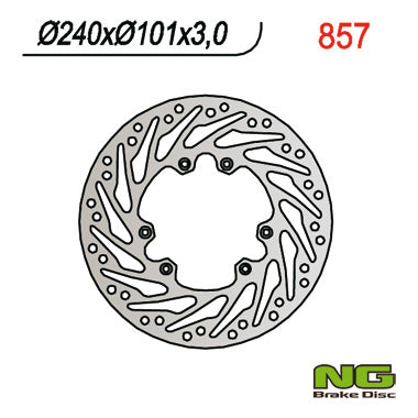 Brake disc (rotor) front HONDA CR 125/250, CRF 250/450 02-14 (240X101X3) Turbine, NG Brakes