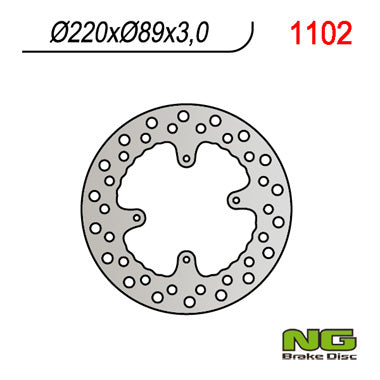 Brake disc (rotor) front HONDA CR 80/85,CRF150R '07-'21 (220X88X3)(4X6,50MM), NG Brakes