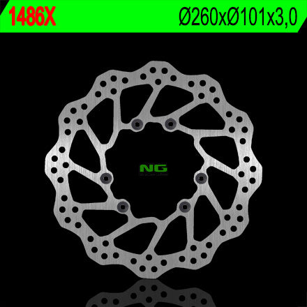 Brake disc (rotor) front HONDA CRF 250/450R '15-'22 (260X101X3) (6X6,5MM) WAVE, NG Brakes