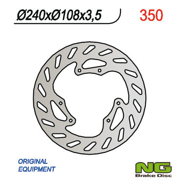 Brake disc (rotor) front HONDA CRF 250L 12-20, YAMAHA DT 50R 03-08 (240X108X3,5), NG Brakes