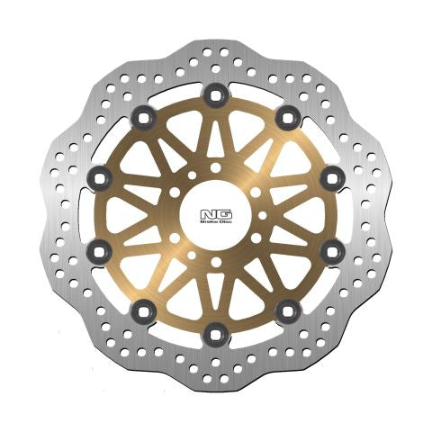 Brake disc (rotor) front HONDA GL1500 F6C '97-03, GL1800 '01-19, VFR800 '98-13 (296X62X5MM) (6X6,5MM) WAVE Floating, NG Brakes