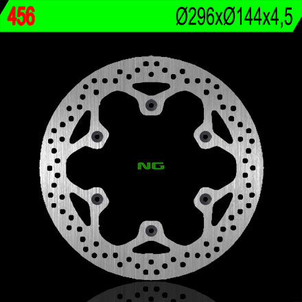 Brake disc (rotor) front HONDA NTV 650/700 '98-'15, CAGIVA ELEFANT 900 '93-'97 (296X144X4,5) (6X10,5MM), NG Brakes