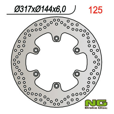 Brake disc (rotor) front HONDA NTV 650, VF 750 C '93-'99, ST 1100, VT 1100 (317X144X6), NG Brakes