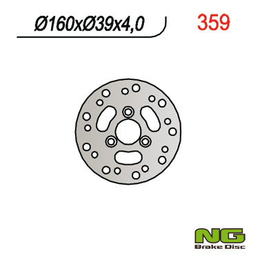 Brake disc (rotor) front HONDA SFX 50 (160x39x4), NG Brakes
