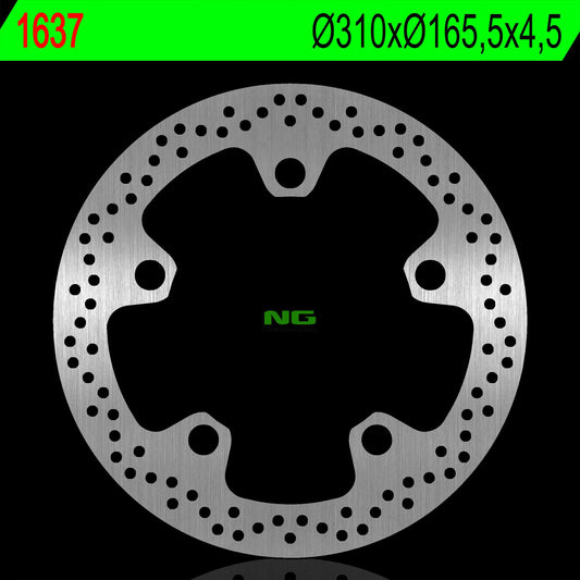 Brake disc (rotor) front HONDA VFR1200X CROSS TOURER '17-'21, GL 1800 F6C '15 (310X165,5X4,5MM)(5X20,5MM), NG Brakes