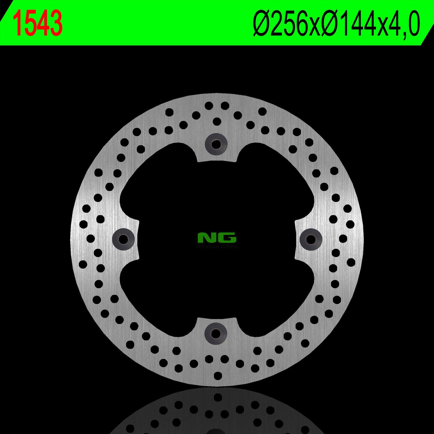 Brake disc (rotor) front HONDA XL 650V TRANSALP (00-07), XL 700V / ABS TRANSALP (08-17) (256X144X4,0) (4X10,5MM), NG Brakes