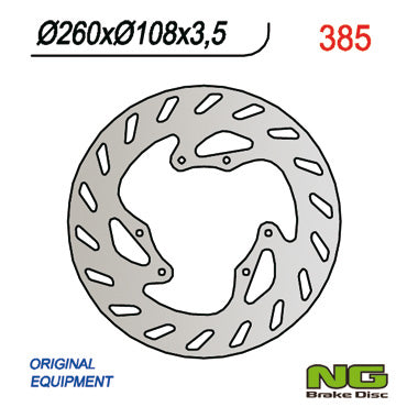 Brake disc (rotor) front HUSABERG, HUSQVARNA, GAS GAS (260x108x3,5), NG Brakes