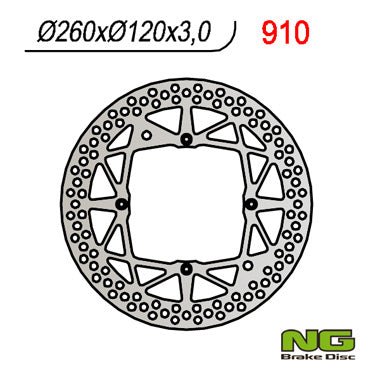 Brake disc (rotor) front HUSQVARNA WR/CR/TE/TC 125/250 '00-13 (260X120X3), NG Brakes