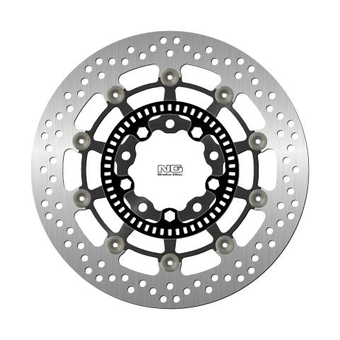 Brake disc (rotor) front KAWASAKI ER6N '05-'17, KLE 650 VERSYS '07-'21, ZX6R '13-'18 ,VULCAN 650 '15-'21 (300X80X5MM) (5X10,5MM) Floating (Aluminium center), NG Brakes