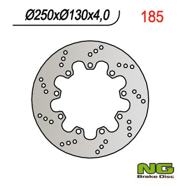 Brake disc (rotor) front KAWASAKI KLR 600 (84-92) (250x130x4), NG Brakes