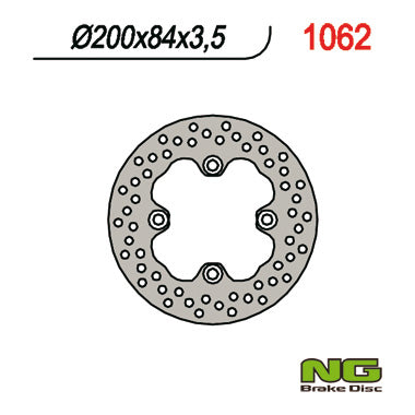 Brake disc (rotor) front KAWASAKI KVF 650/700/750 (200x84x3,5)(4X10,5MM), NG Brakes
