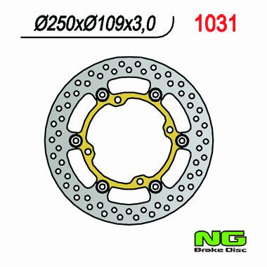 Brake disc (rotor) front KAWASAKI KXF 250/450 '03-'14 (250X109X3) (4X9,5MM) Floating, NG Brakes