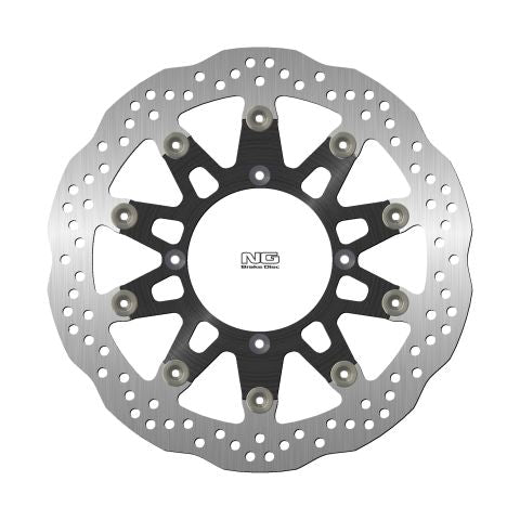 Brake disc (rotor) front KAWASAKI SUPERMOTARD 125/250 '06, SUPERMOTARD 450 '06-10 (320X109X5MM) (4X9,5MM) WAVE Floating (Aluminium center), NG Brakes