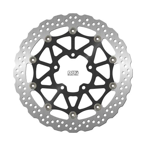 Brake disc (rotor) front KAWASAKI ZX-100R/RR '17-21 (330X80,5X5MM) (5X10,5MM) WAVE Floating (Aluminium center), NG Brakes