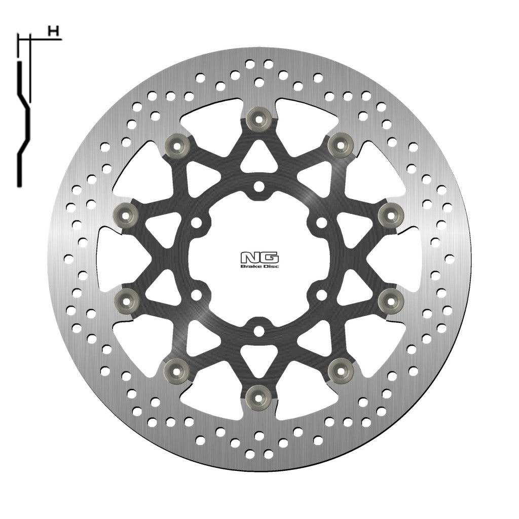 Brake disc (rotor) front KTM 390 ADVENTURE ABS '20, DUKE / ABS '17-20, RC / ABS 17-20, 125 DUKE / ABS '17-20 (320X90X5,0MM) (6X10,5MM) Floating (Aluminium center), NG Brakes