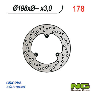 Brake disc (rotor) front KTM 60/65/85 SX (198x-x3), NG Brakes