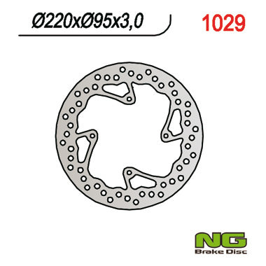 Brake disc (rotor) front KTM 85 SX '03-'15 (220X95X3) (4X6,5MM), NG Brakes