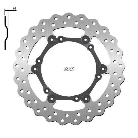 Brake disc (rotor) front KTM EXC 125/200/400/525/625 '90-17 (260X-X3MM) (6,6,5MM) WAVE Floating, NG Brakes