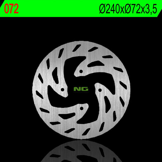 Brake disc (rotor) front KTM EXC 50 '97, BETA 50 RK 6 97 (240X72X3,5MM) (4X6,5MM), NG Brakes