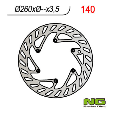 Brake disc (rotor) front KTM / HUSQVARNA / HUSABERG/(260x-x3,5 / 3 / 3), NG Brakes