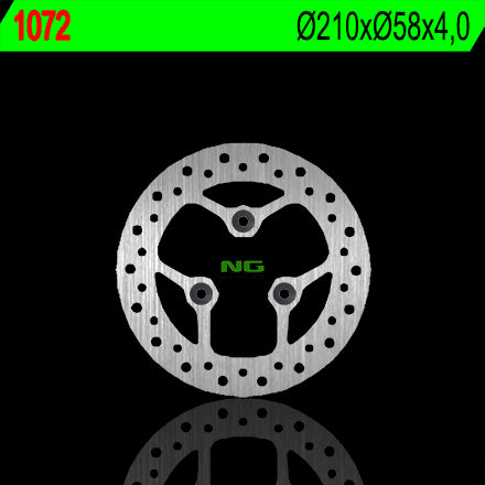 Brake disc (rotor) front KYMCO 50 SUPER 9 '06-'09 (210X58X4)(3X10,5MM), NG Brakes