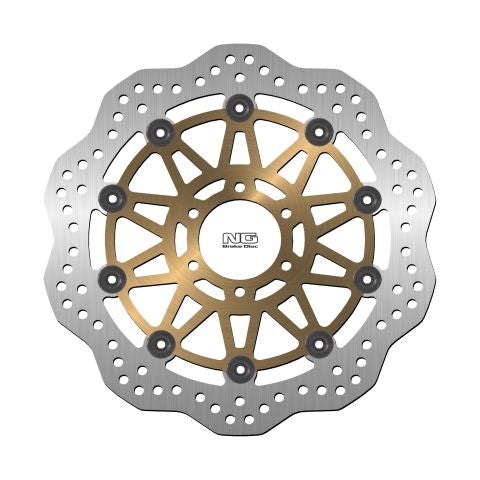 Brake disc (rotor) front MOTO GUZZI DAYTONA 1000 '91-94, URAL 750 '06-21, YAMAHA FZS600 FAZER '98-'03, TDM850 '91-'01, FZR 600 '89-'95 (298X64X4MM) (6X8,5MM) WAVE Floating, NG Brakes