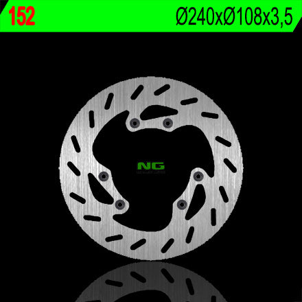 Brake disc (rotor) front PEUGEOT 50 XP6, XPS 50 '05-'09 (240X108X3,5) (6X6,5MM), NG Brakes