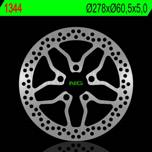Brake disc (rotor) front PIAGGIO X10 125/350/500 12-17 (278X60,5X5,0MM) (5X14,1MM), NG Brakes