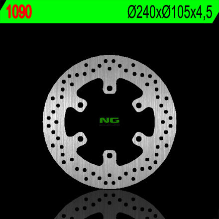 Brake disc (rotor) front PIAGGOP 50/125/250/300/400/500, GILERA 125/200/500, BMW G650X-rear (240X105X4,5) (6x6,25mm), NG Brakes