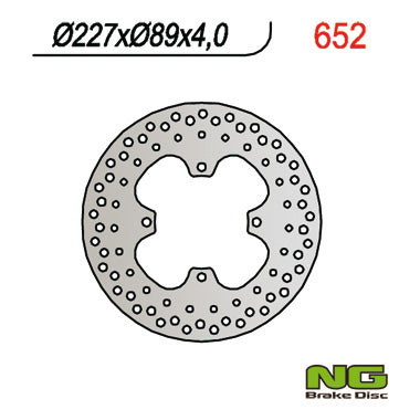 Brake disc (rotor) front POLARIS (227X89X4) 250/300/325/330/335/350/400/425/450/455/500/700/800, NG Brakes