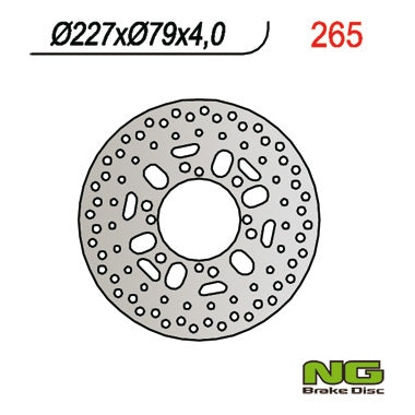 Brake disc (rotor) front POLARIS 400/500 SPORTSMAN (227x79x4), NG Brakes